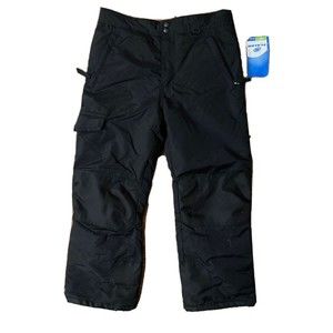 NWT Slalom Youth Kids Ski Snowboard Pull-on Pants Snowpants Black - Size L 10/12